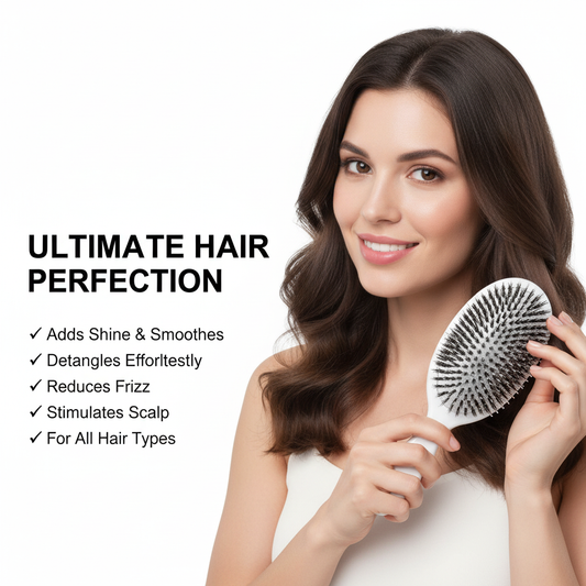 Paddle Brush - Anti-Frizz Detangler for Smooth & Shiny Hair