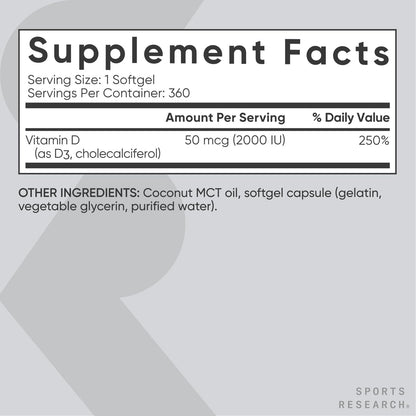 Premium Vitamin D3 Softgels for Bone Health