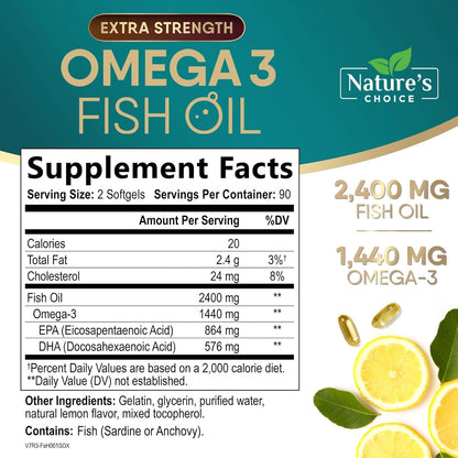 Premium Omega 3 Fish Oil Supplements for Heart Health