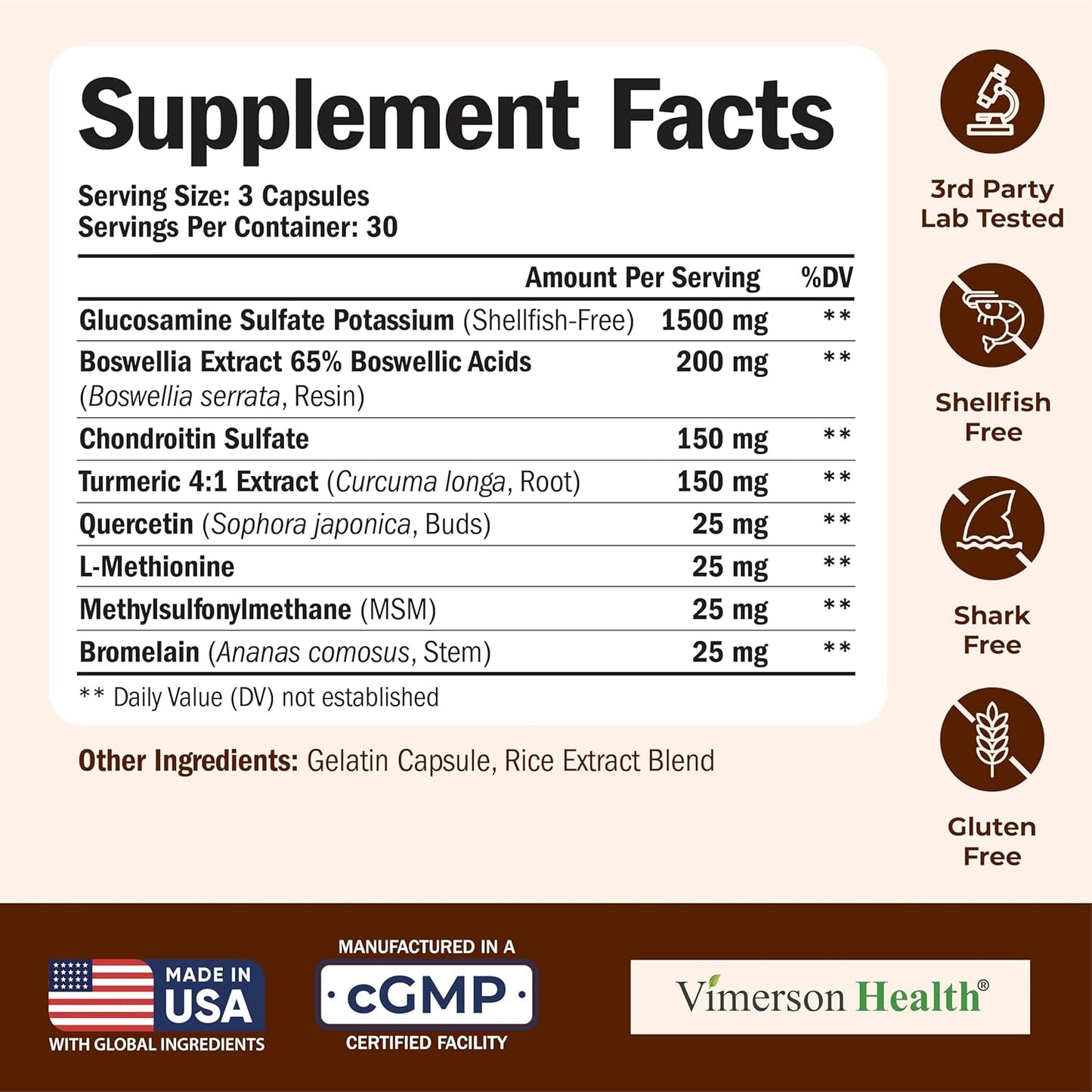Joint Support Glucosamine Chondroitin Supplement