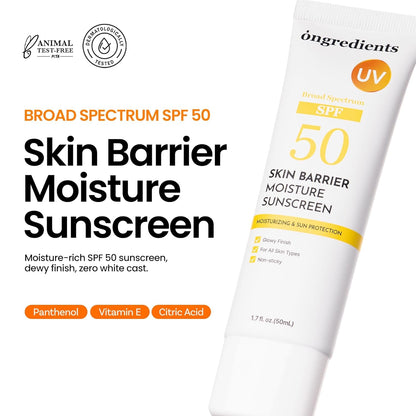 Natural Daily Sunscreen Lotion SPF 50, Hydrating Moisturizer
