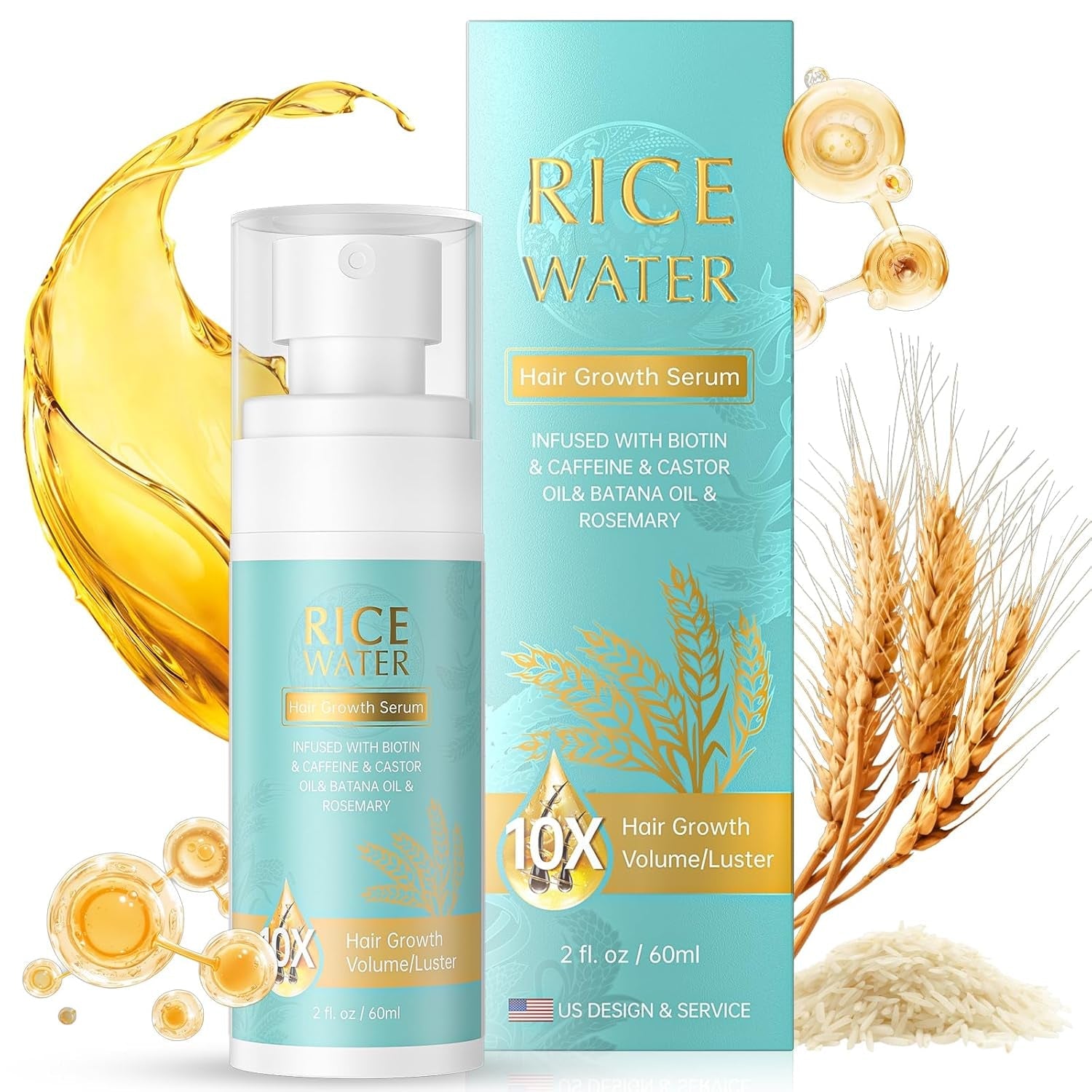 Nourishing Rice Water Hair Serum for Thicker Hair - Mycosmeticslondon