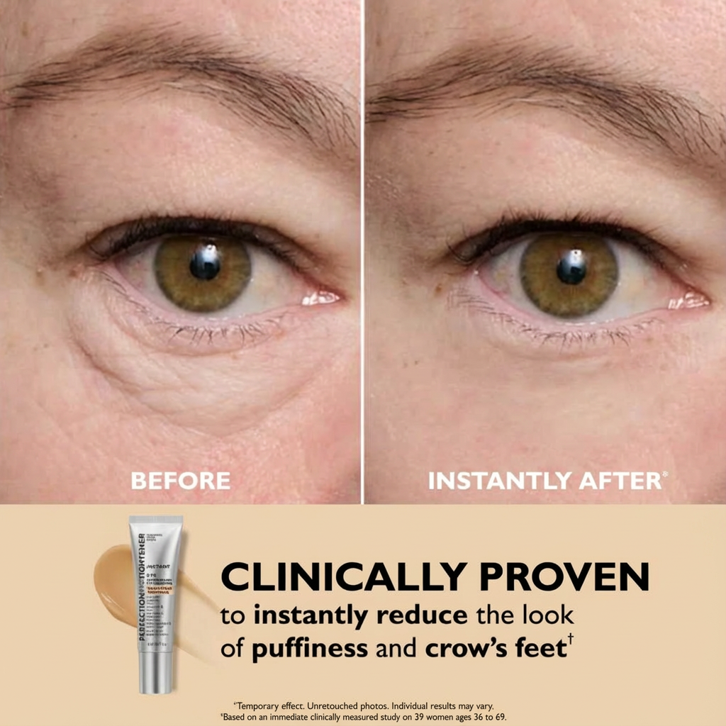 Instant Eye Tightener Cream – For Puffiness, Fine Lines and Wrinkles, Easy-Wear Formula with Brush Free