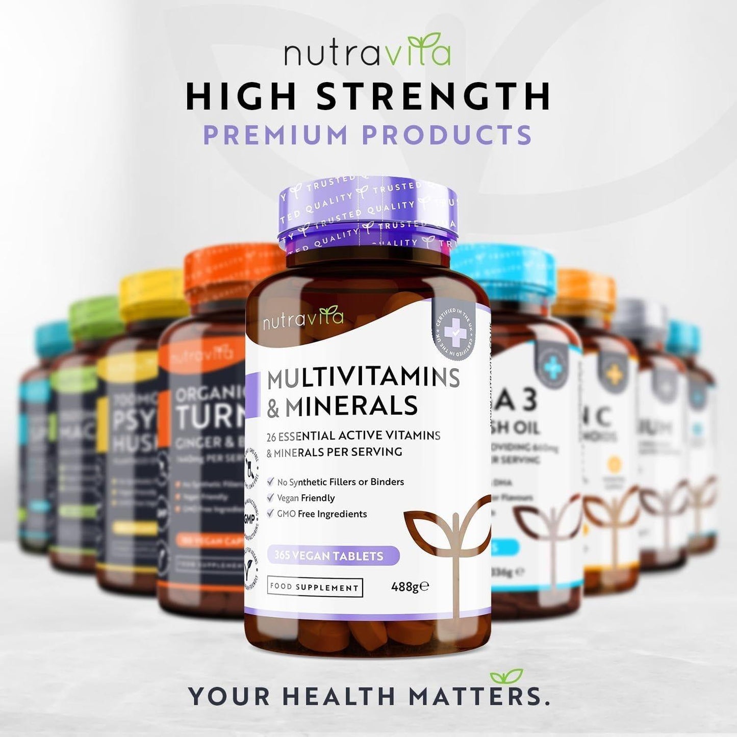 Vegan Daily Multivitamin Tablets 365 Day Supply