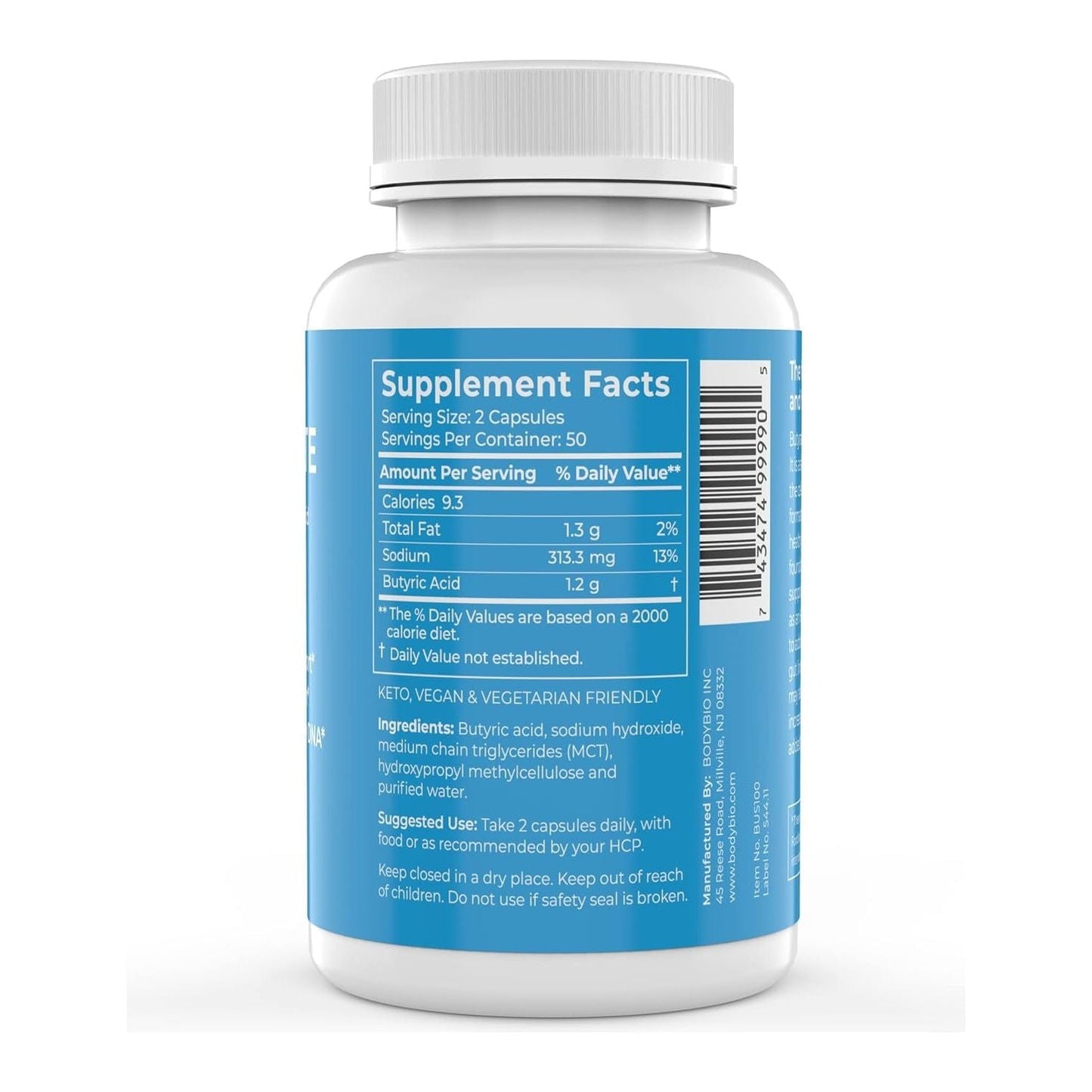 Natural Butyrate Capsules for Gut Health & Digestive Support