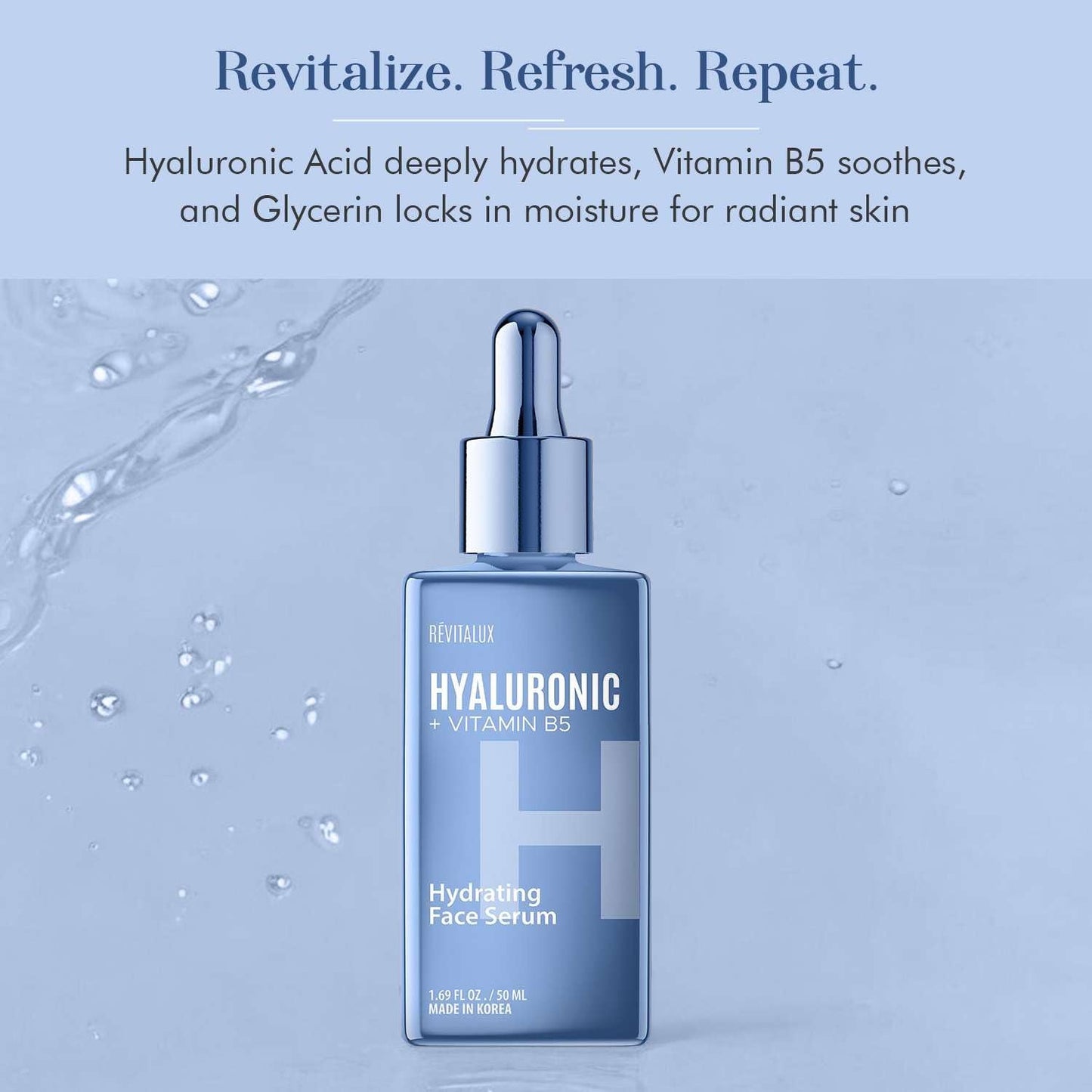 Moisturizing Hyaluronic Face Serum for Dry Skin