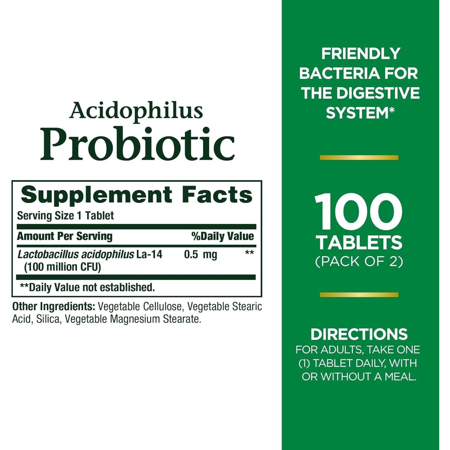 Daily Probiotic Supplement - 200 Count Digestive Aid