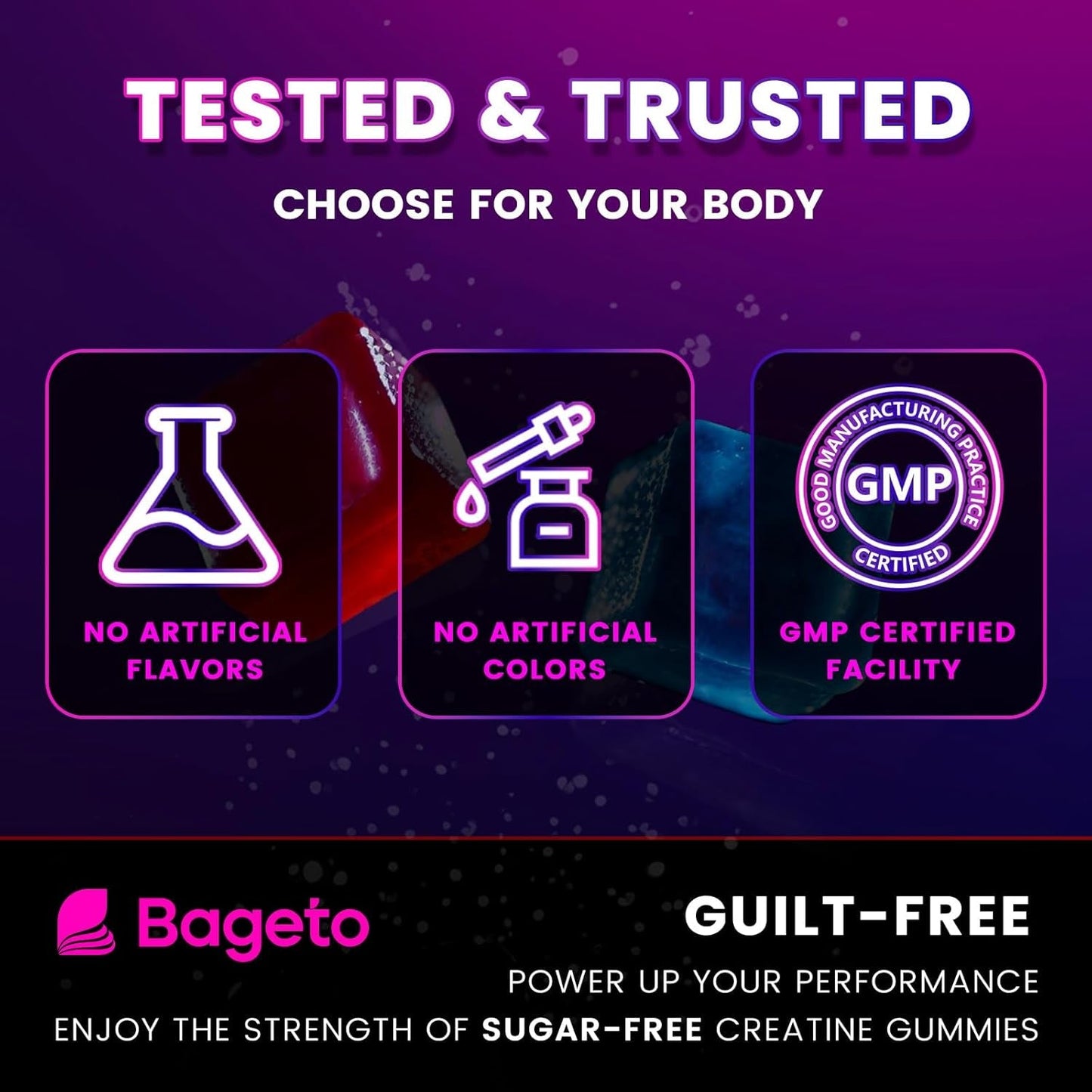Fruit Flavor Creatine Gummies for Muscle Boost & Recovery