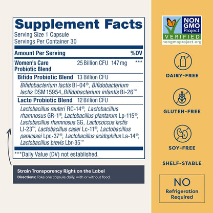 Probiotic Supplement for Women - 30 Capsules