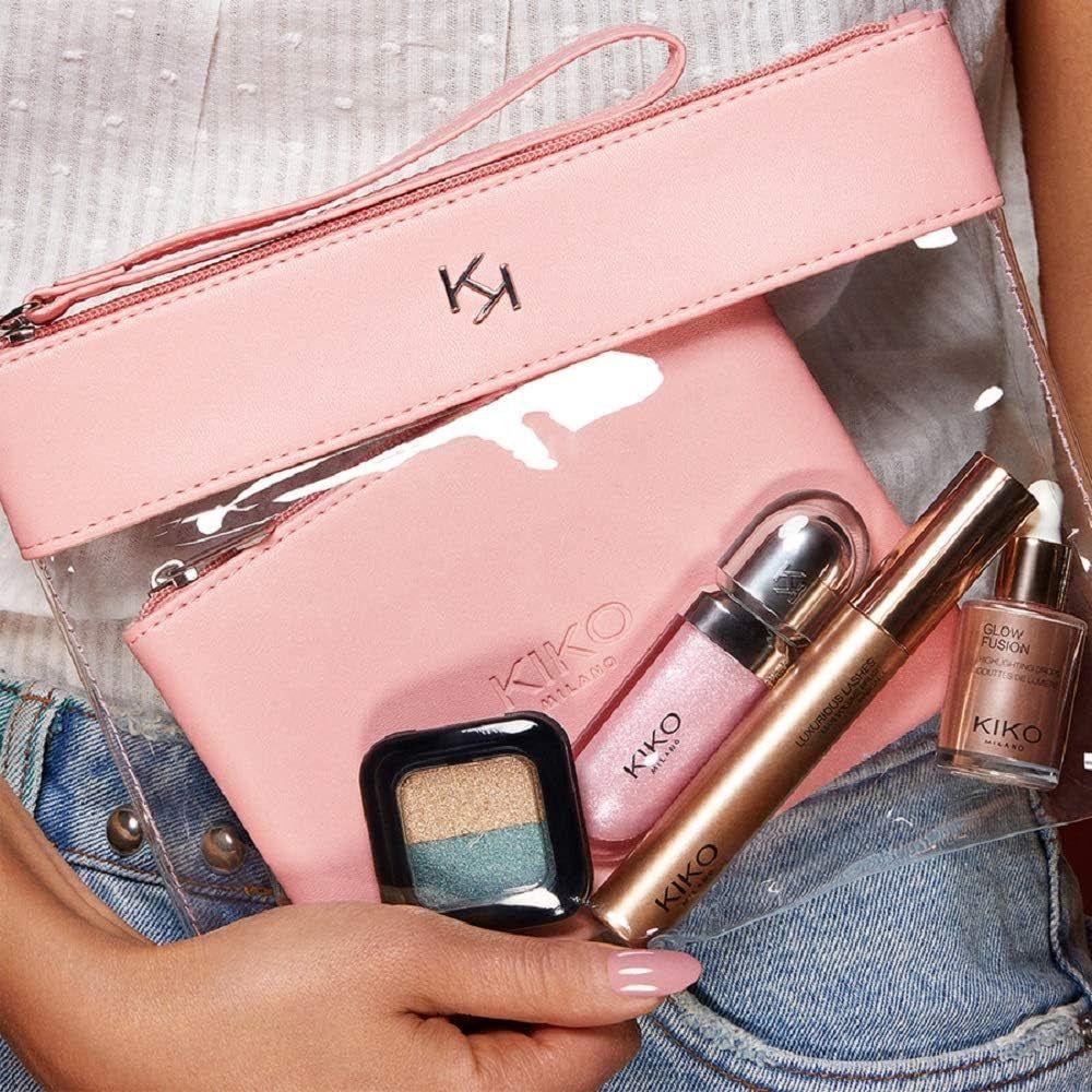Clear Pink Cosmetic Travel Bag