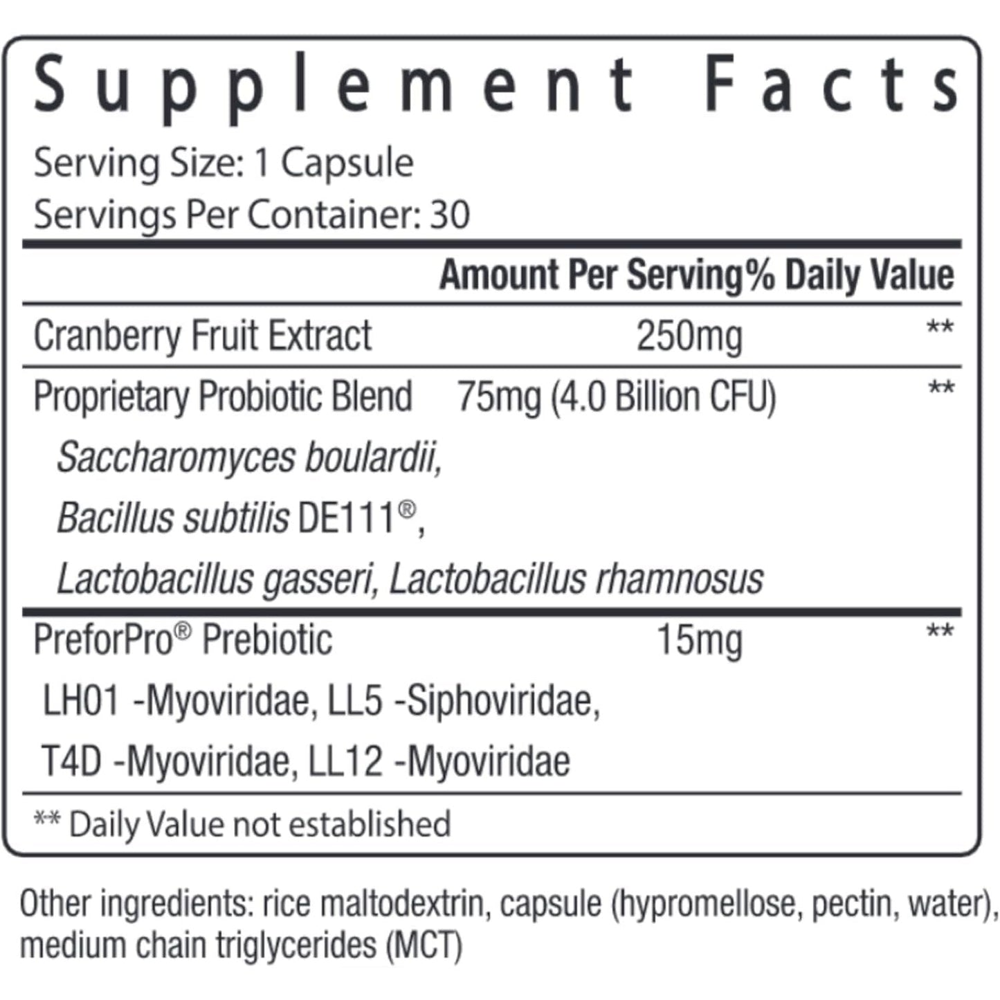 Natural Women's Probiotic for Vaginal Health & Digestion