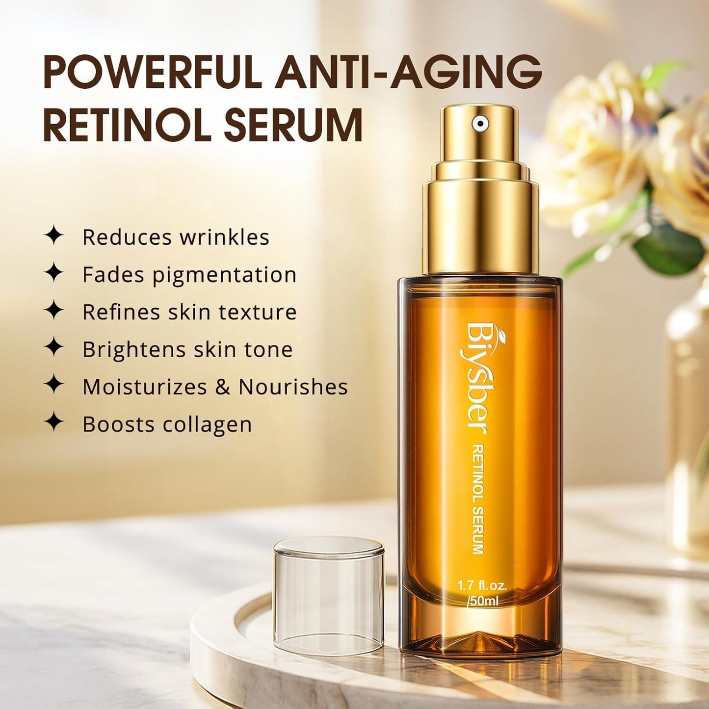 Anti Aging Retinol Face Serum 50ml Wrinkle Reducer