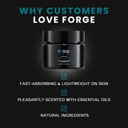 Natural Face Moisturizer for Men - Hydrating Anti Aging Cream