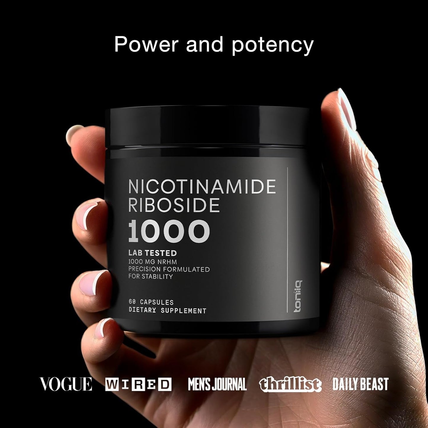 Powerful NAD+ Booster 1000Mg - 60 Plant-Based Capsules