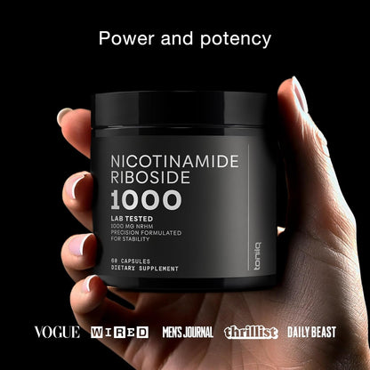 Powerful NAD+ Booster 1000Mg - 60 Plant-Based Capsules