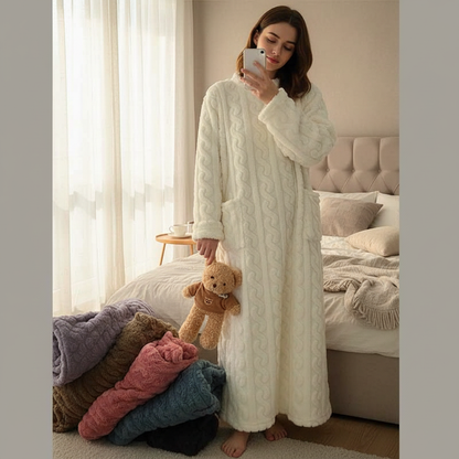 Ultra Soft Long Fleece Winter Nightgown