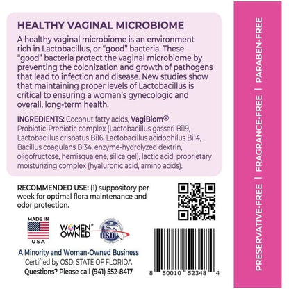 Natural Vaginal Health Probiotic Suppository Pack