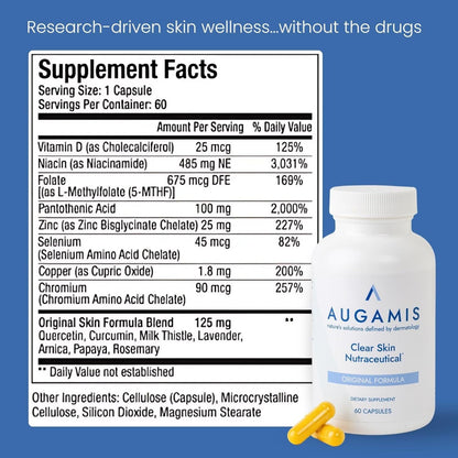 Natural Acne Relief Supplement - 60 Capsules