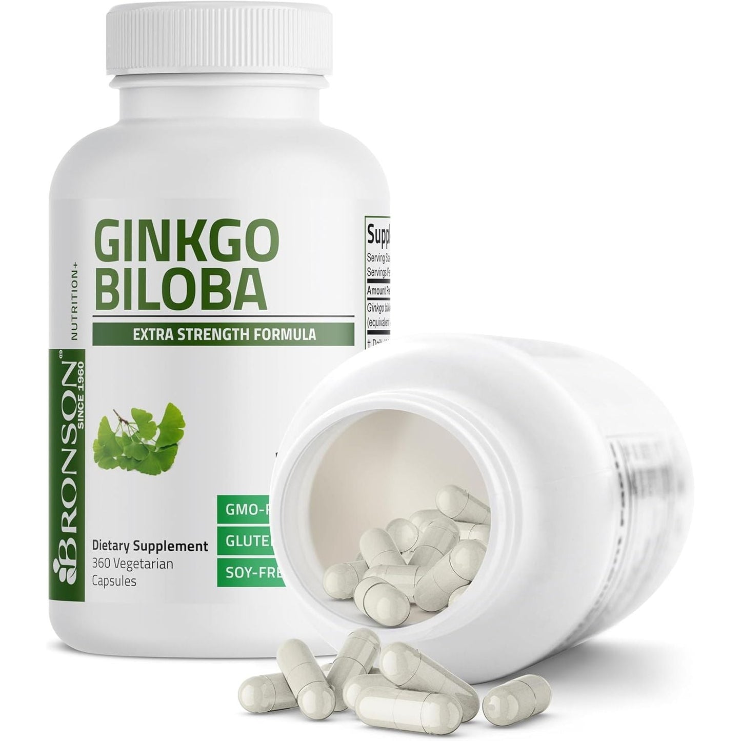 Powerful Ginkgo Biloba Brain Supplement 360 Veg Caps