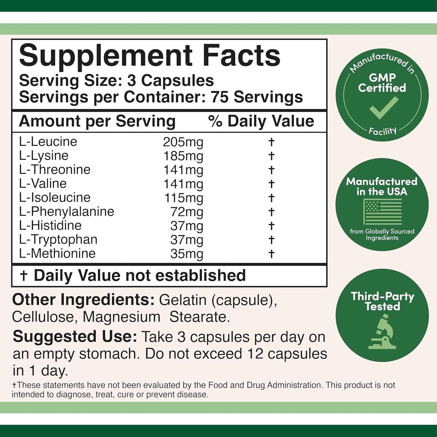 Premium Amino Acids Capsules for Muscle Recovery