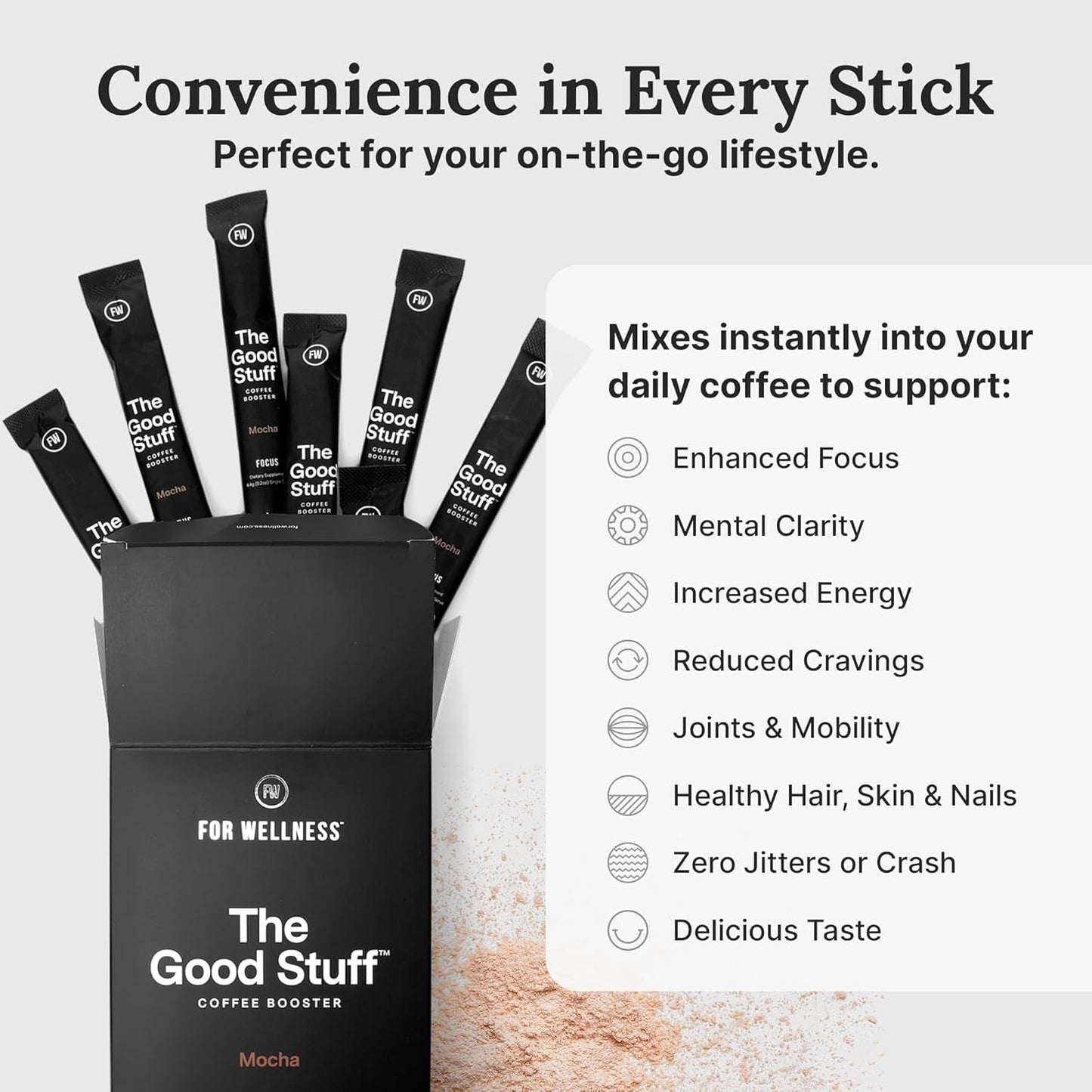 Delicious Mocha Coffee Creamer with Energy & Focus Boost