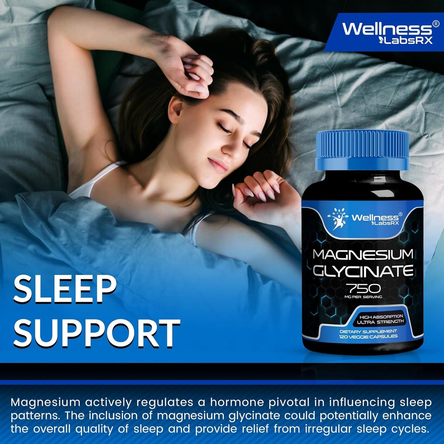 Relaxing Magnesium Supplement 750mg 120 Capsules