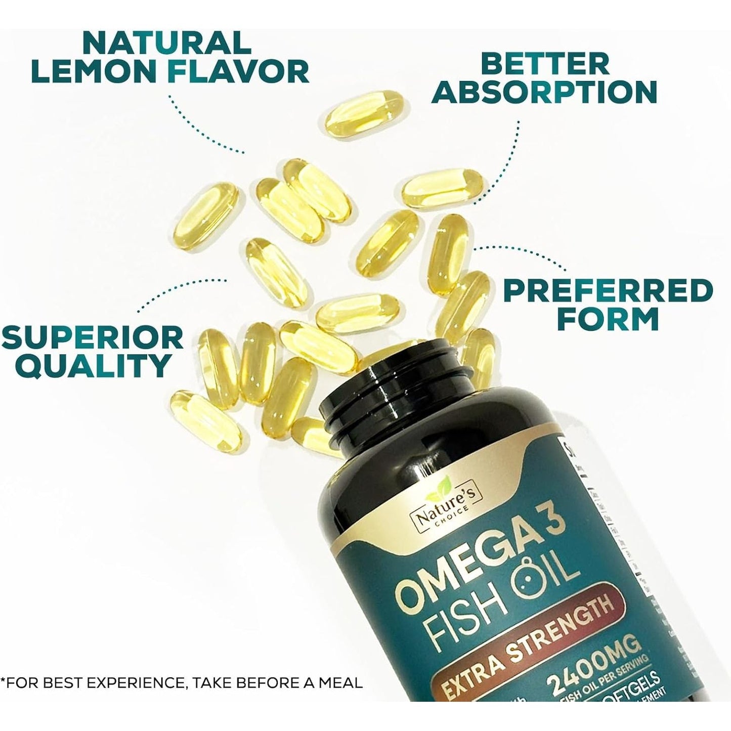 Premium Omega 3 Fish Oil Supplements for Heart Health