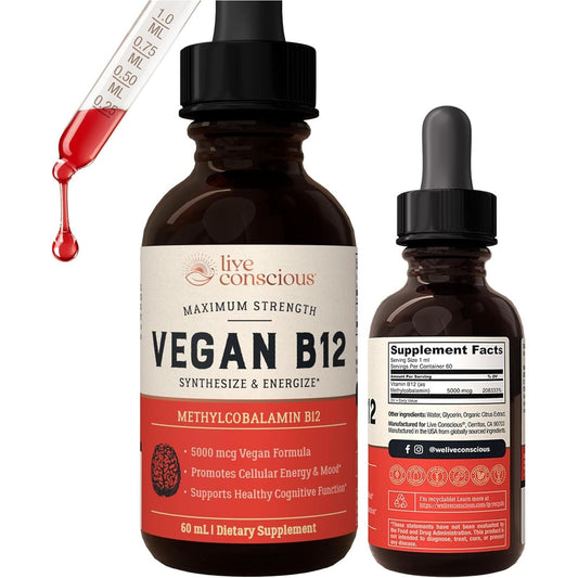 Natural Vegan B12 Supplement - Boost Energy & Immunity - Mycosmeticslondon