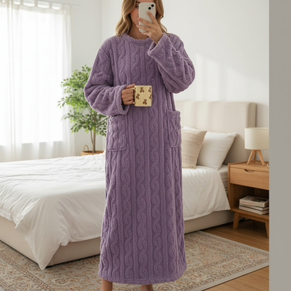 Ultra Soft Long Fleece Winter Nightgown