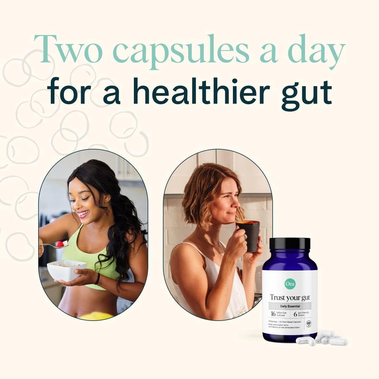 Natural Digestive Health Probiotic Supplement - 60 Capsules
