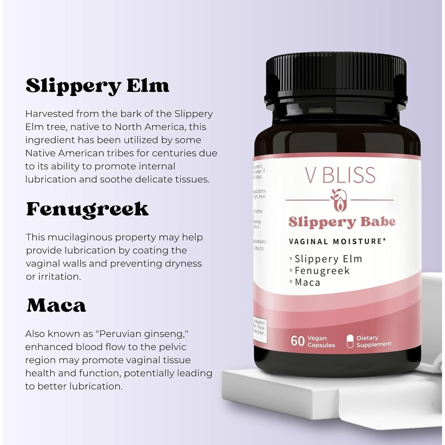 Natural Vaginal Dryness Relief Supplement - 60 Capsules