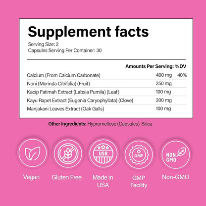 Natural Vaginal Tightening Supplements - 60 Capsules