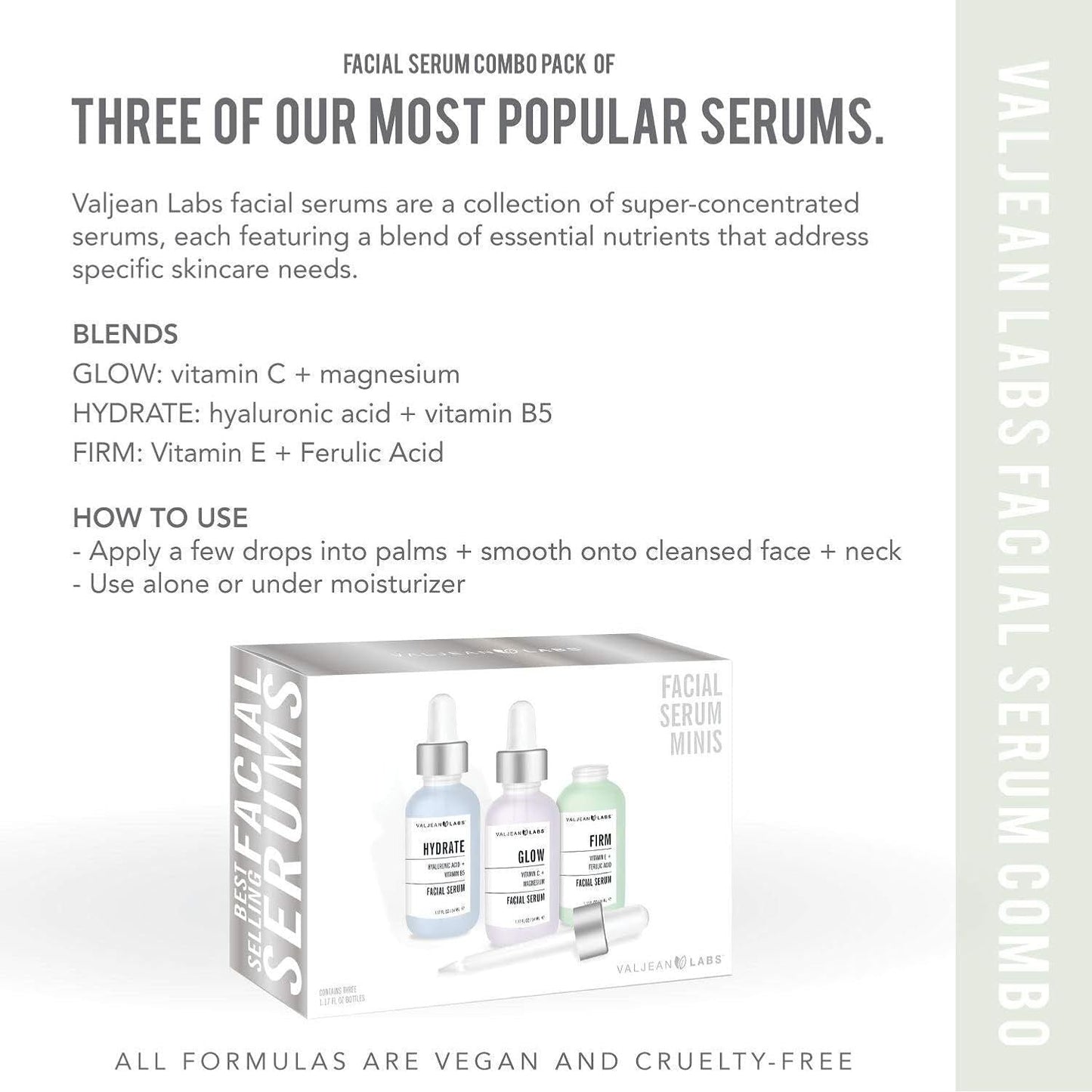 Natural Face Serum Set - 3 x 30ml | Moisturize & Rejuvenate Skin