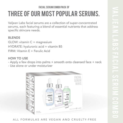 Natural Face Serum Set - 3 x 30ml | Moisturize & Rejuvenate Skin