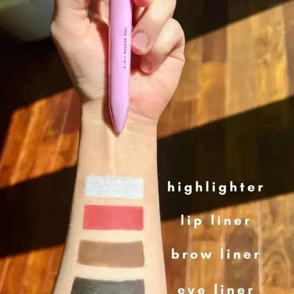 Compact 4-in-1 Makeup Brush Pen