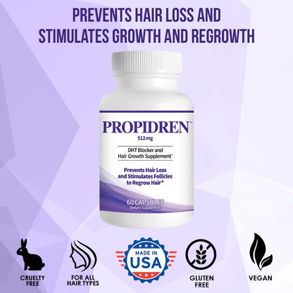 Natural Hair Growth Supplement with Biotin and Saw Palmetto