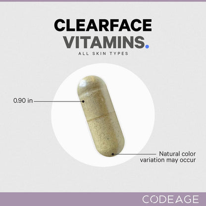 Natural Acne Fighter Vitamins - 90 Capsules with Probiotics