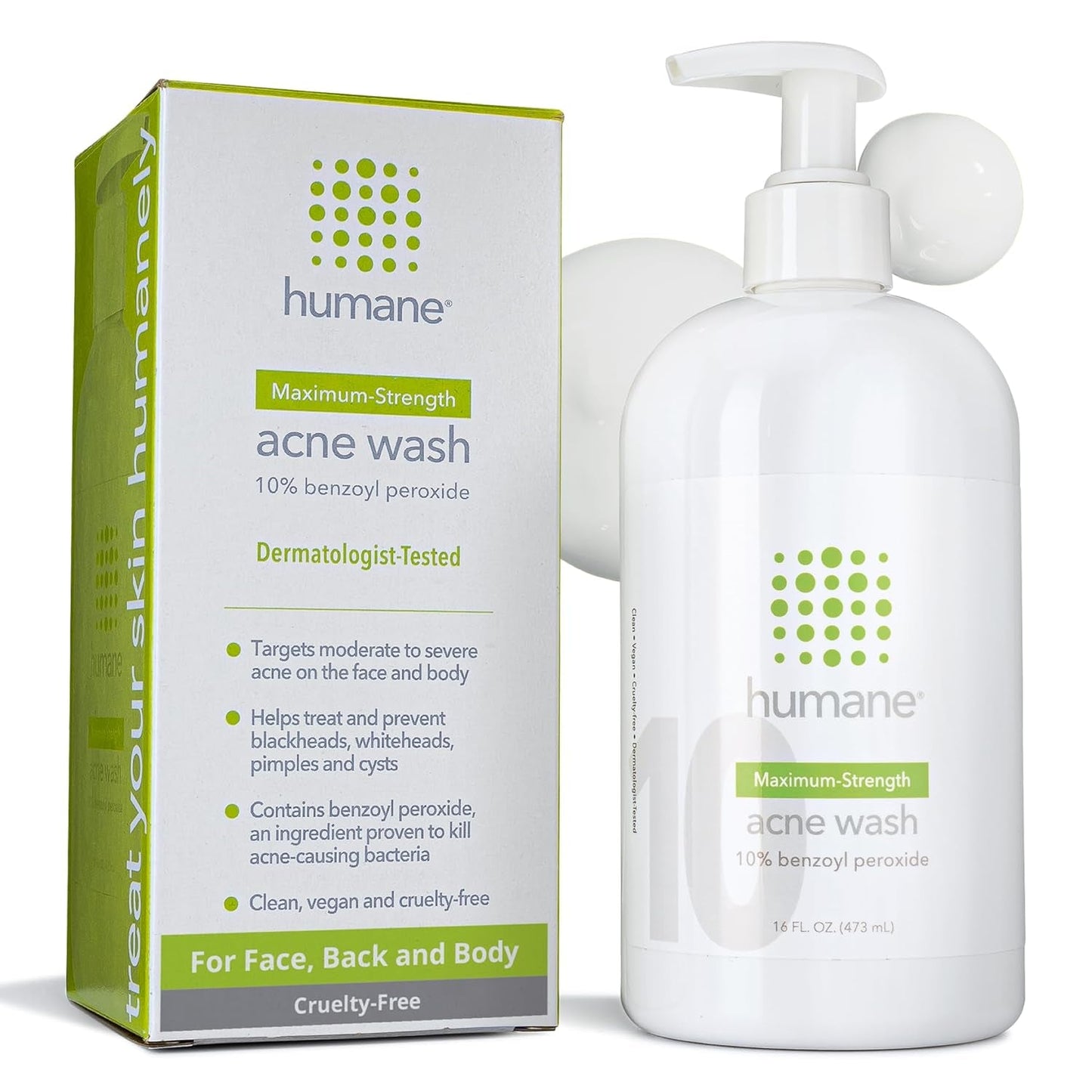 Effective Acne Treatment Face Wash - 10% Benzoyl Peroxide Cleanser - Mycosmeticslondon