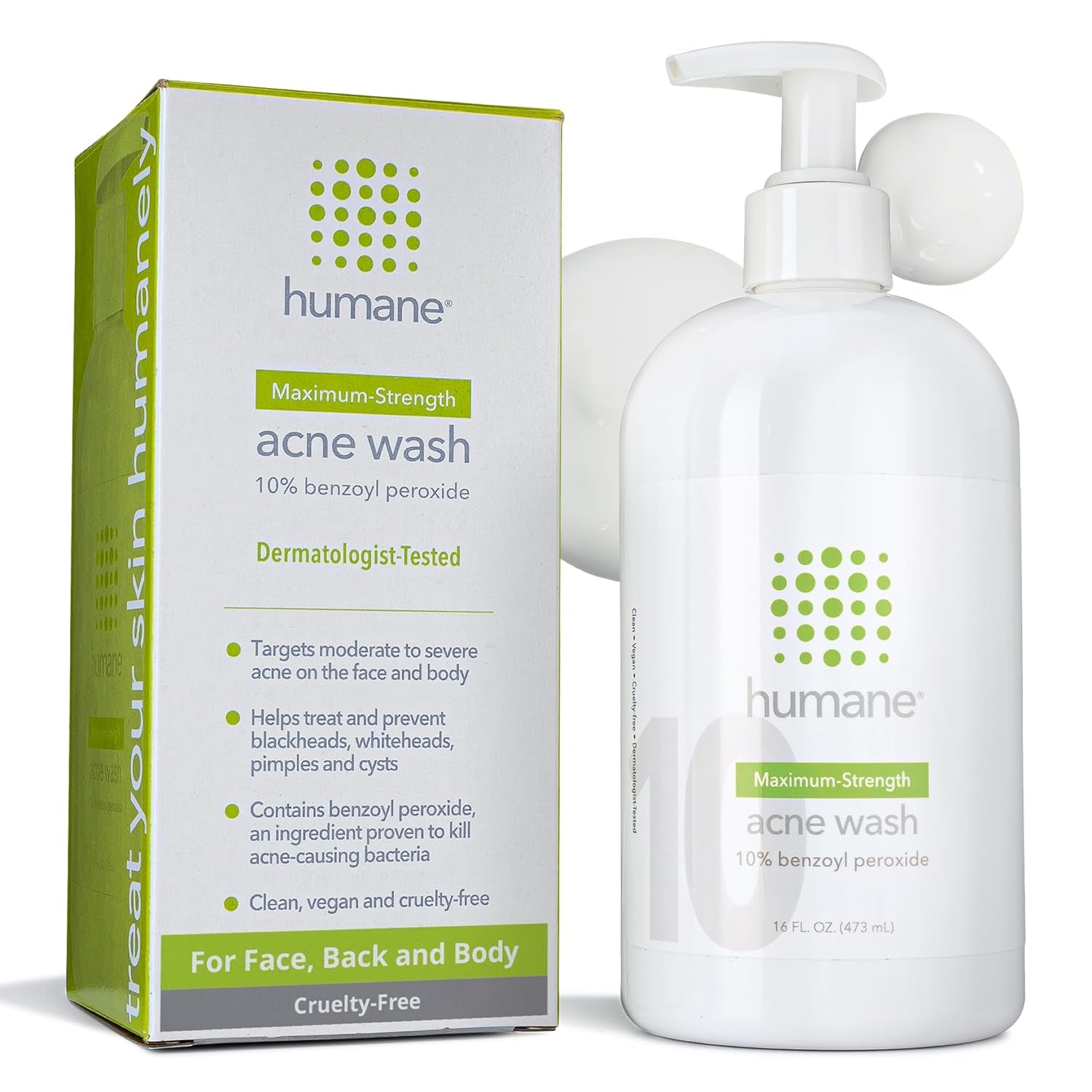 Effective Acne Treatment Face Wash - 10% Benzoyl Peroxide Cleanser - Mycosmeticslondon