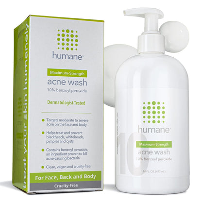 Effective Acne Treatment Face Wash - 10% Benzoyl Peroxide Cleanser - Mycosmeticslondon