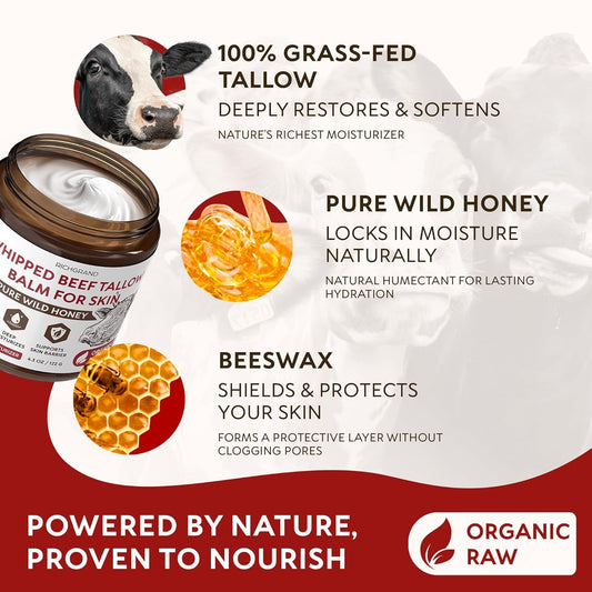 Nourishing Beef Tallow Moisturizer 122g - Soft Healthy Skin