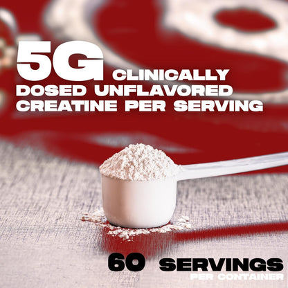 Pure Creatine Powder Supplement for Strength and Muscle
