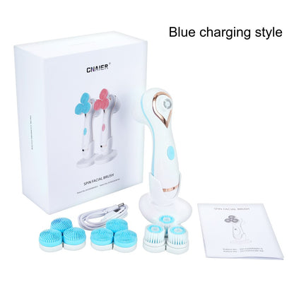 Rechargeable Facial Cleaning Brush Set with 3 Interchangeable Heads