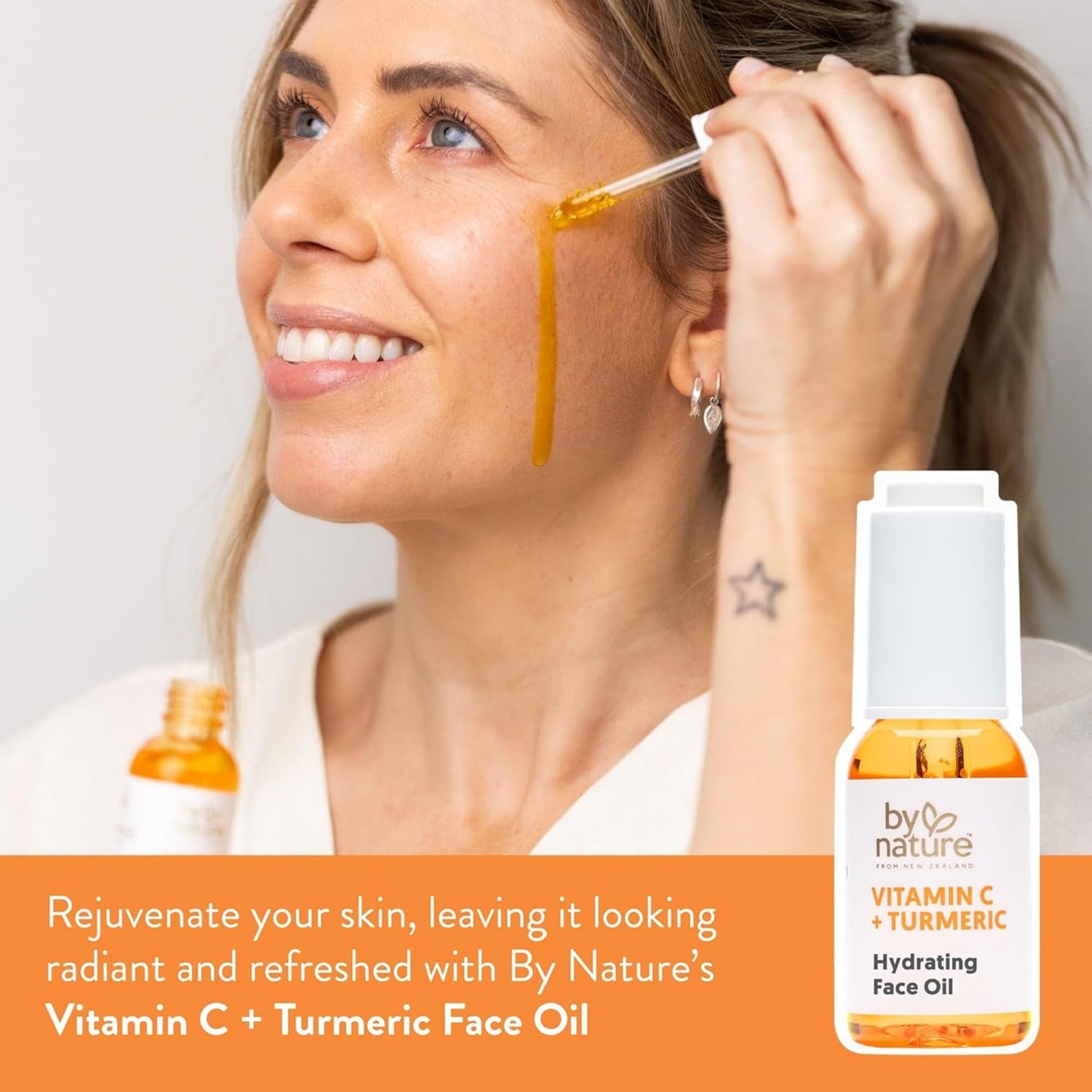 Natural Vitamin C Turmeric Facial Oil for Glowing Skin