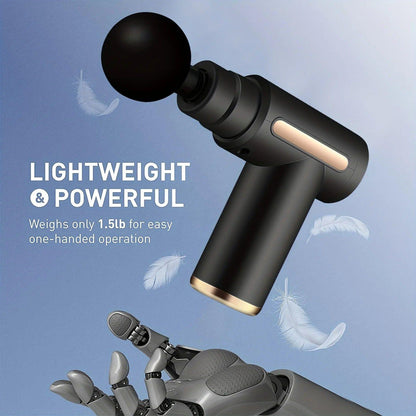 Compact Electric Massager Gun - Rechargeable Deep Tissue Massage Tool
