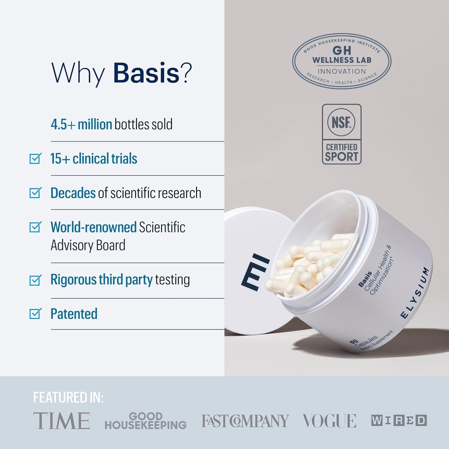 Premium Anti Aging Supplement - 60 Capsules NAD+ Booster