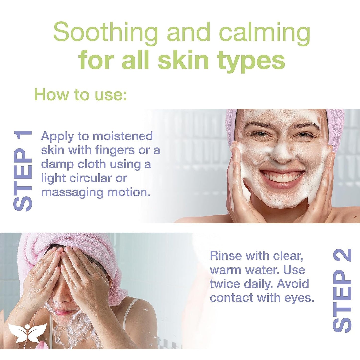 Natural Green Tea Face Cleanser - Soothing Moisturizing Wash