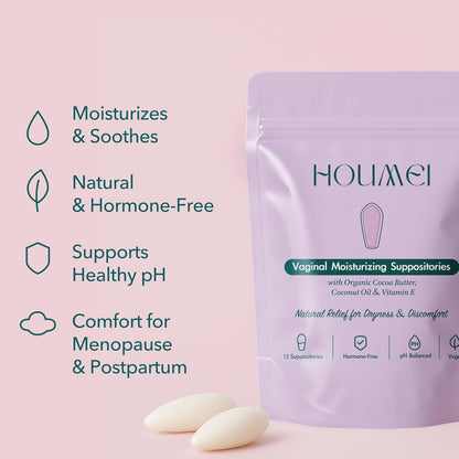 Natural Vaginal Moisturizing Suppositories with Vitamin E