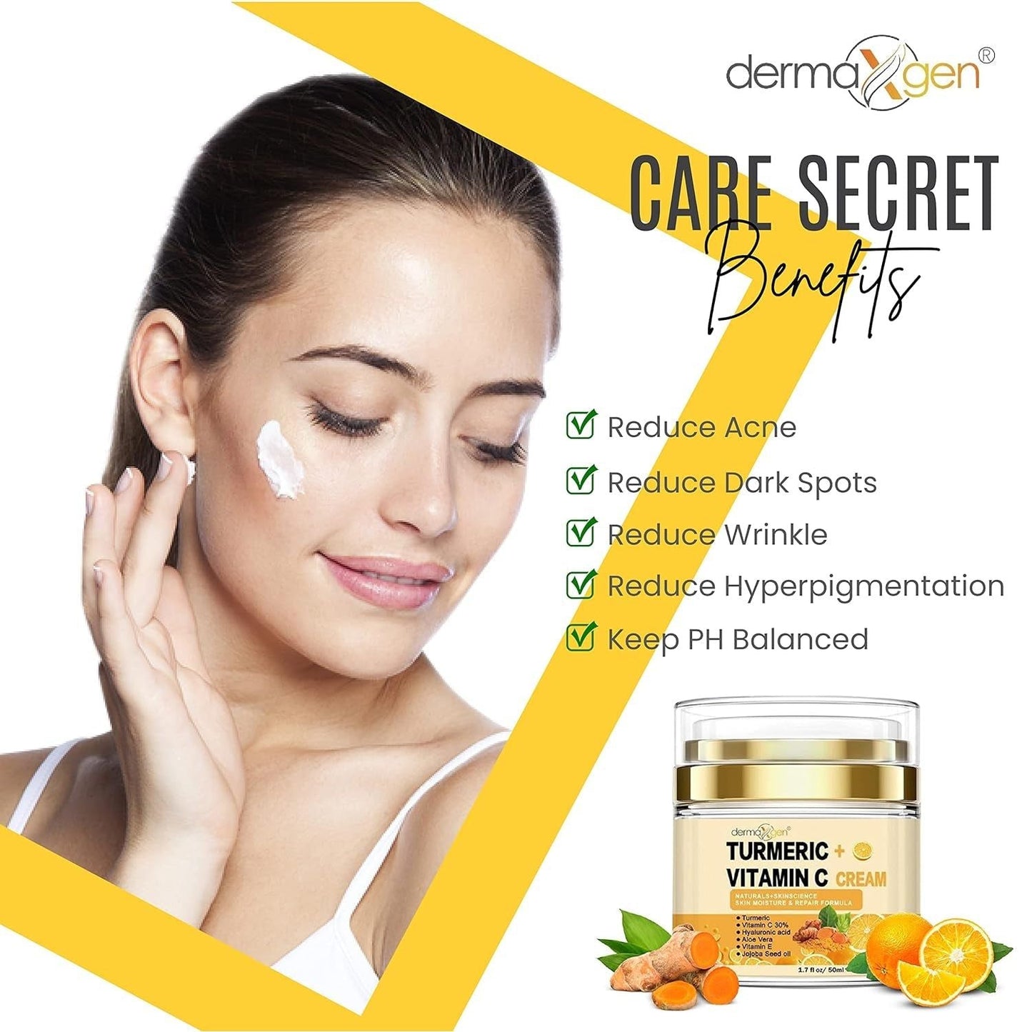 Natural Turmeric Face Cream with Vitamin C Moisturizer