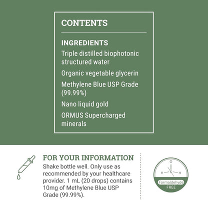 Pure Methylene Blue Liquid Supplement - 1% USP Grade Solution